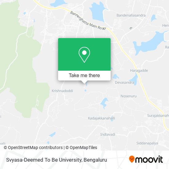 Svyasa-Deemed To Be University map