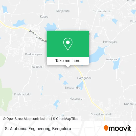 St Alphonsa Engineering map