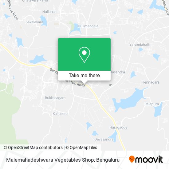 Malemahadeshwara Vegetables Shop map