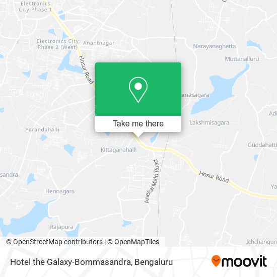 Hotel the Galaxy-Bommasandra map