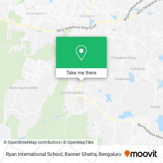 Ryan International School, Banner Ghatta map