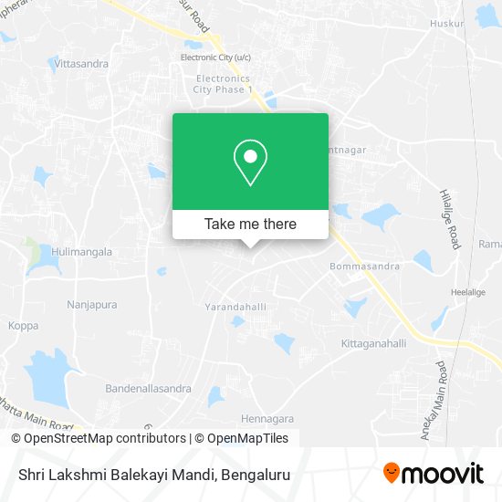 Shri Lakshmi Balekayi Mandi map