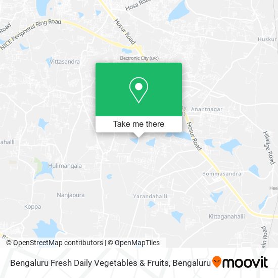 Bengaluru Fresh Daily Vegetables & Fruits map