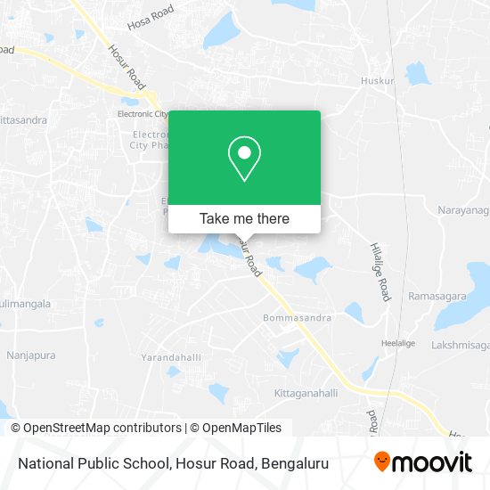 National Public School, Hosur Road map