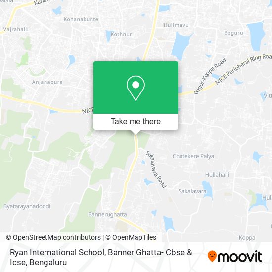 Ryan International School, Banner Ghatta- Cbse & Icse map