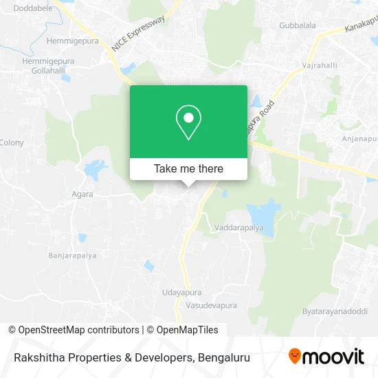 Rakshitha Properties & Developers map