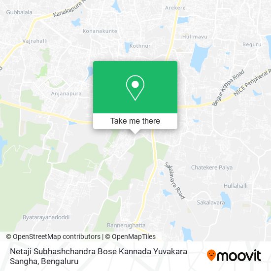 Netaji Subhashchandra Bose Kannada Yuvakara Sangha map