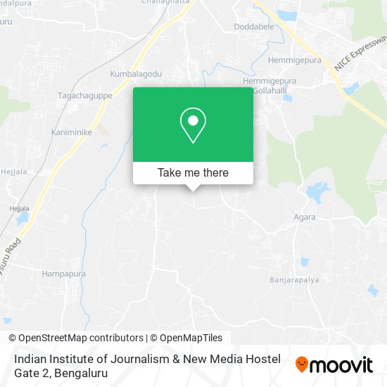 Indian Institute of Journalism & New Media Hostel Gate 2 map