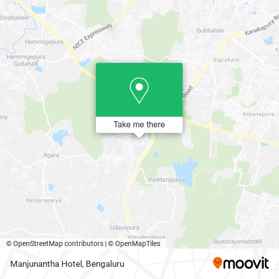 Manjunantha Hotel map