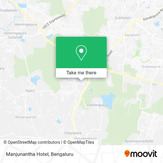Manjunantha Hotel map