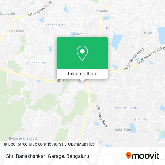 Shri Banashankari Garage map