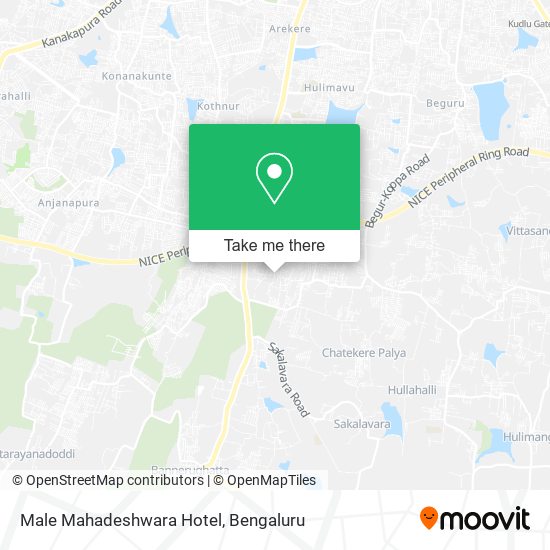 Male Mahadeshwara Hotel map