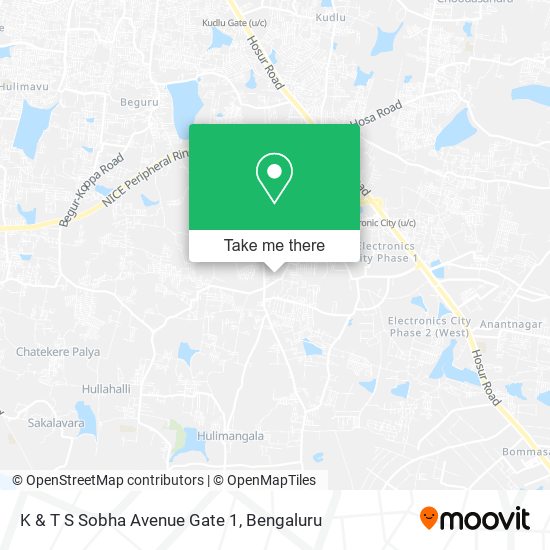 K & T S Sobha Avenue Gate 1 map