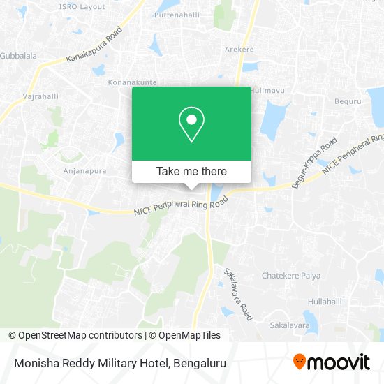 Monisha Reddy Military Hotel map
