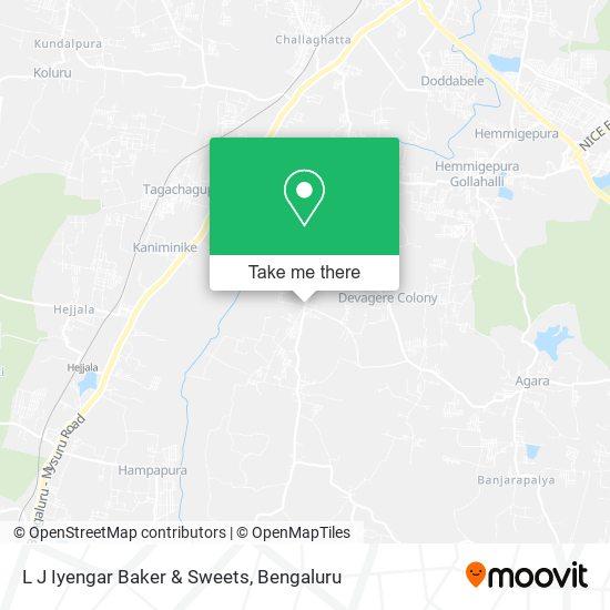 L J Iyengar Baker & Sweets map