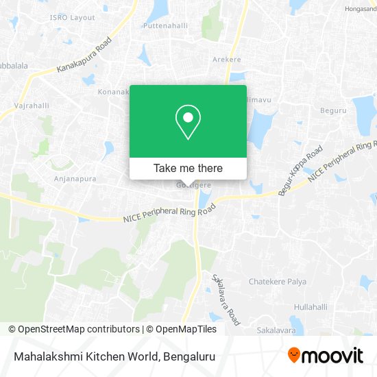 Mahalakshmi Kitchen World map