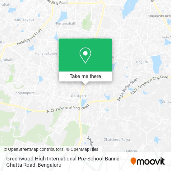 Greenwood High International Pre-School Banner Ghatta Road map