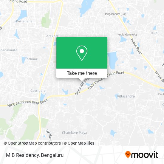 M B Residency map