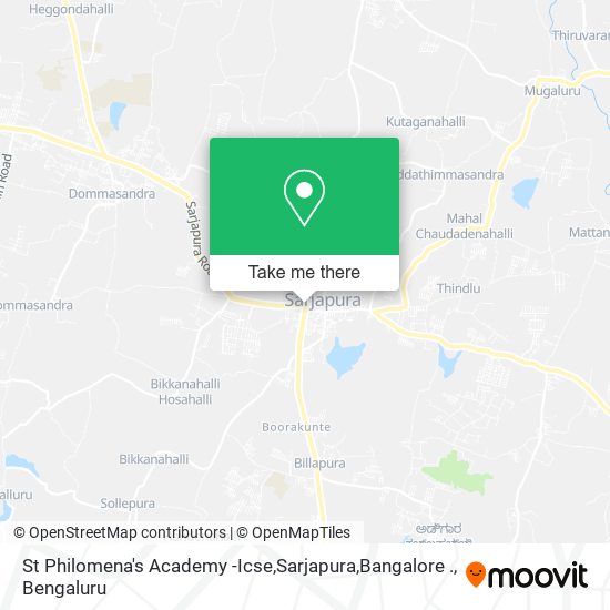 St Philomena's Academy -Icse,Sarjapura,Bangalore . map