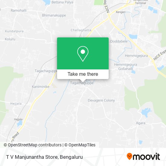 T V Manjunantha Store map