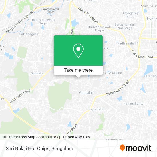 Shri Balaji Hot Chips map