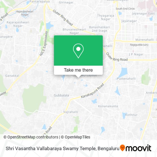 Shri Vasantha Vallabaraya Swamy Temple map