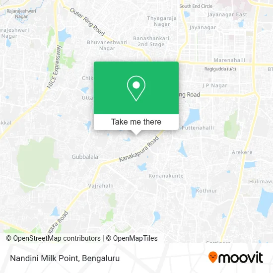 Nandini Milk Point map