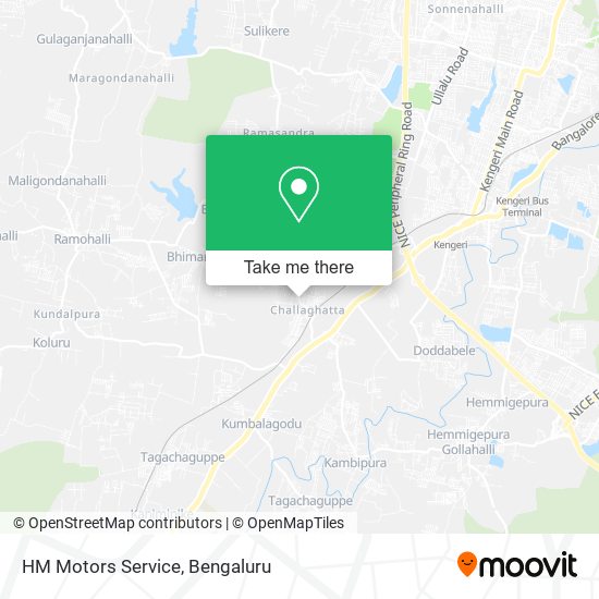 HM Motors Service map