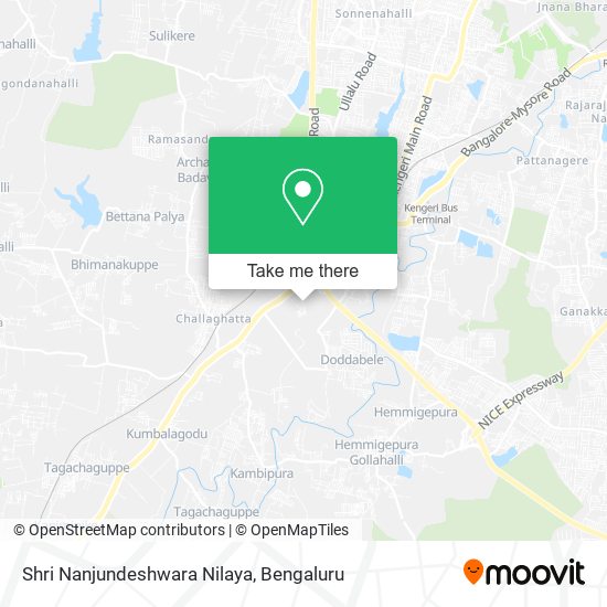 Shri Nanjundeshwara Nilaya map