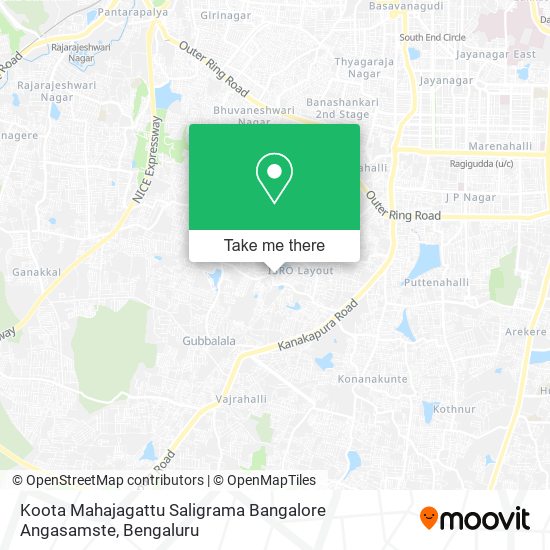 Koota Mahajagattu Saligrama Bangalore Angasamste map
