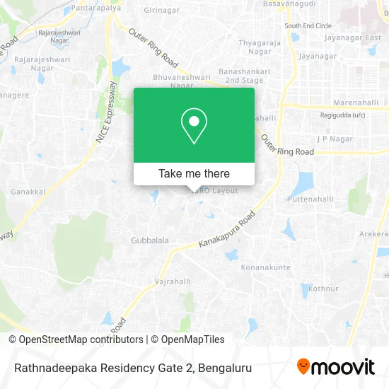 Rathnadeepaka Residency Gate 2 map