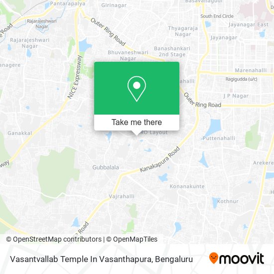 Vasantvallab Temple In Vasanthapura map