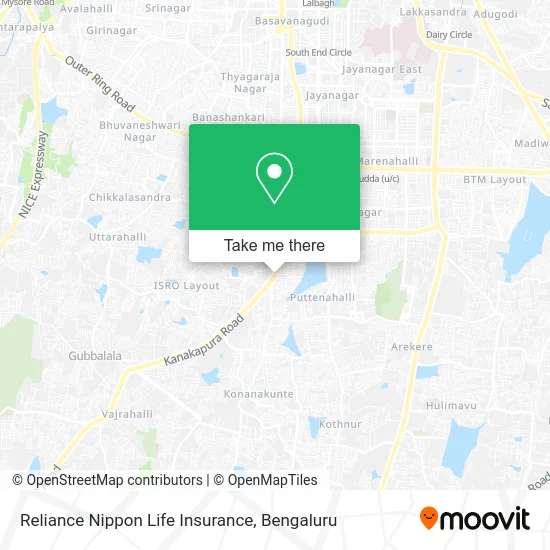 Reliance Nippon Life Insurance map