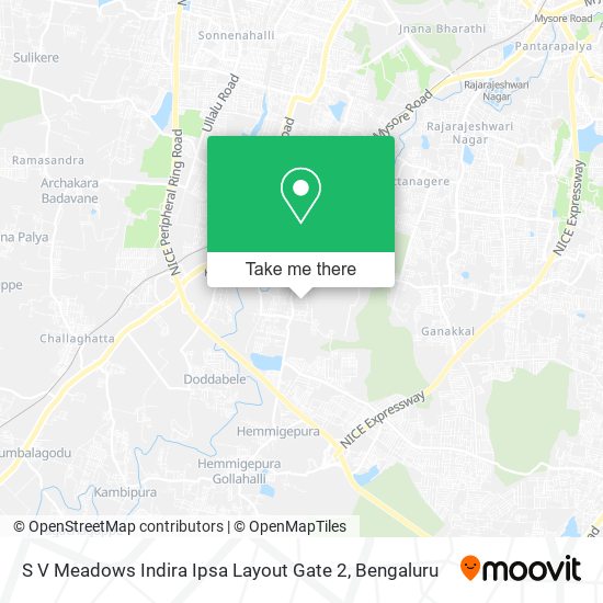 S V Meadows Indira Ipsa Layout Gate 2 map