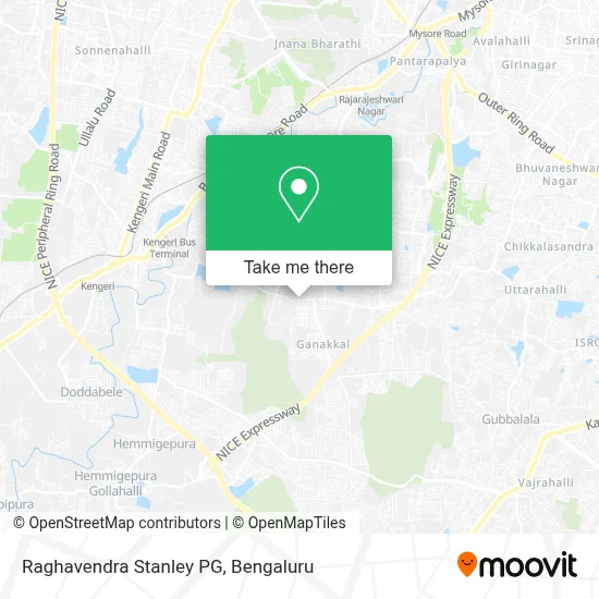 Raghavendra Stanley PG for Gents map