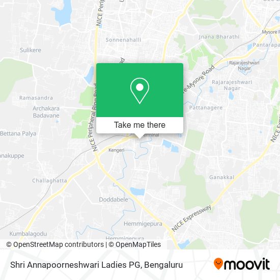 Shri Annapoorneshwari Ladies PG map