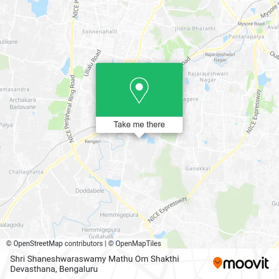 Shri Shaneshwaraswamy Mathu Om Shakthi Devasthana map