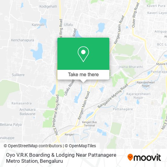 Oyo V.R.K Boarding & Lodging Near Pattanagere Metro Station map
