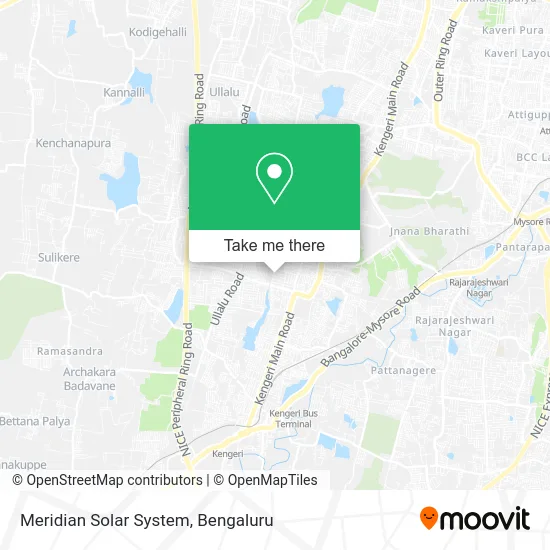 Meridian Solar System map