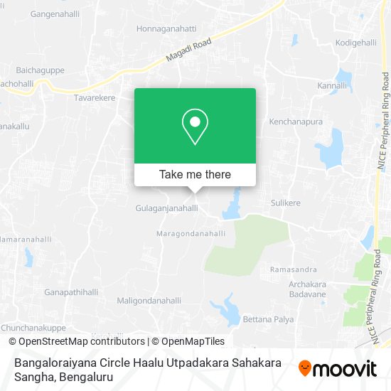 Bangaloraiyana Circle Haalu Utpadakara Sahakara Sangha map