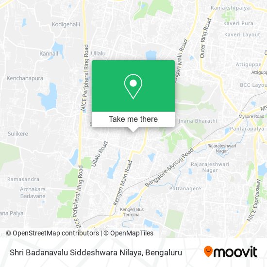 Shri Badanavalu Siddeshwara Nilaya map