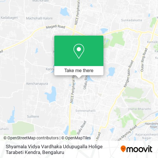 Shyamala Vidya Vardhaka Udupugalla Holige Tarabeti Kendra map