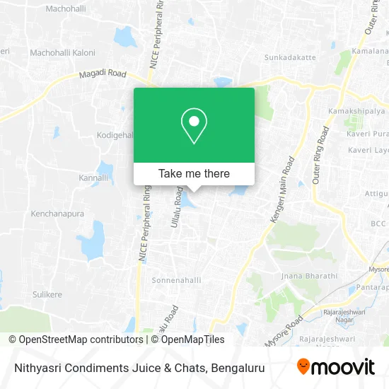 Nithyasri Condiments Juice & Chats map