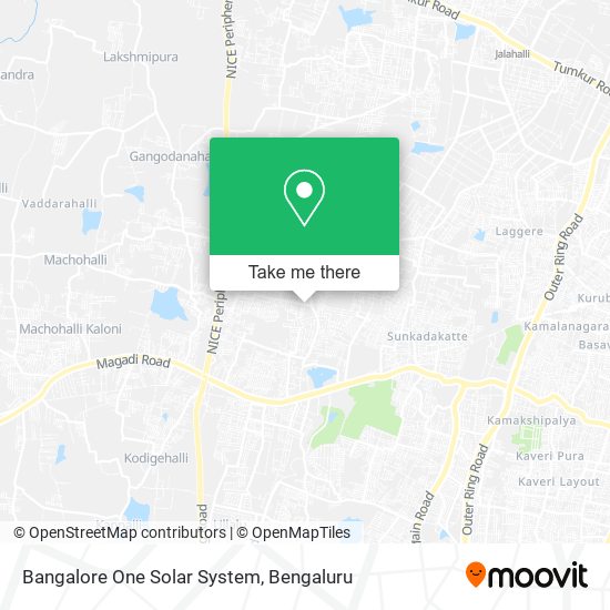 Bangalore One Solar System map