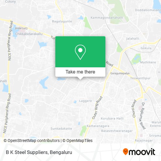 B K Steel Suppliers map