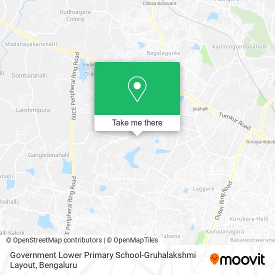 Government Lower Primary School-Gruhalakshmi Layout map