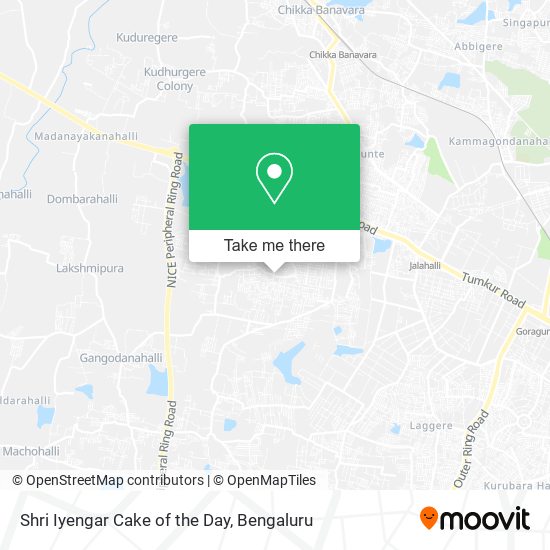 Shri Iyengar Cake of the Day map