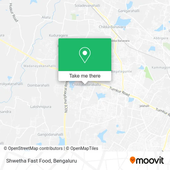 Shwetha Fast Food map