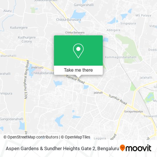 Aspen Gardens & Sundher Heights Gate 2 map