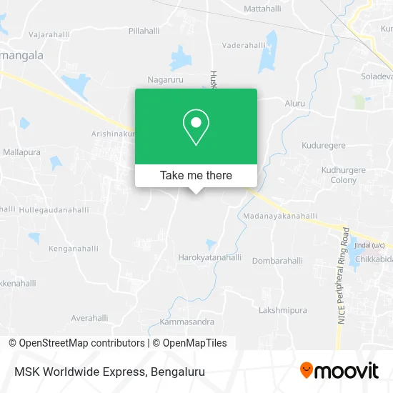 MSK Worldwide Express map